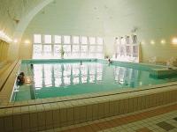 Una piscina termal en Heviz en el Helios Hotel con servicios spa y bienestar