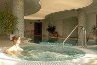 Jacuzzi nel centro wellness dell'albergo Szepia Bio Art a Zsambek