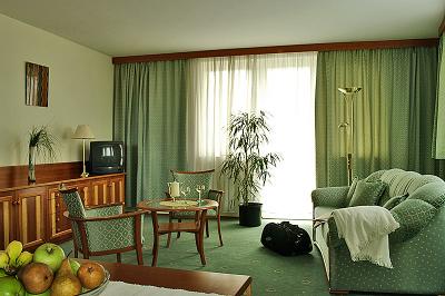 Apartamenty w Heviz - sypialnia w Hotelu Palace Palota Heviz - ✔️ Hotel Palace**** Hévíz - Pałac wellness nad jeziorem Heviz, Węgry