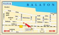 Kaart van het zuidelijke gedeelte van Balaton - Hotel Vertes Balaton  - Wellnesshotel aan Balaton-meer