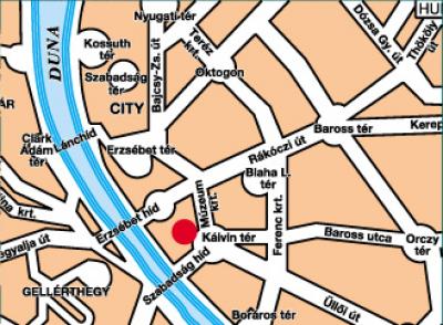 Mapa del Hotel Mercure Korona - Hotel en el centro - ✔️ Hotel Mercure Budapest Korona**** - situado en el corazón de Budapest