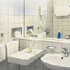 Cuarto de baño en el Hotel Club Tihany - hotel wellness en la costa del lago Balaton Cuarto de baño en el Hotel Club Tihany - hotel wellness en la costa del lago Balaton