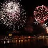 Vuurwerk in augustus - Hotel Novotel Danube met prachtig panorama-uitzicht over de Donau in Boedapest, Hongarije